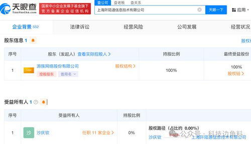 游族成立上海阡陌通信息技术公司